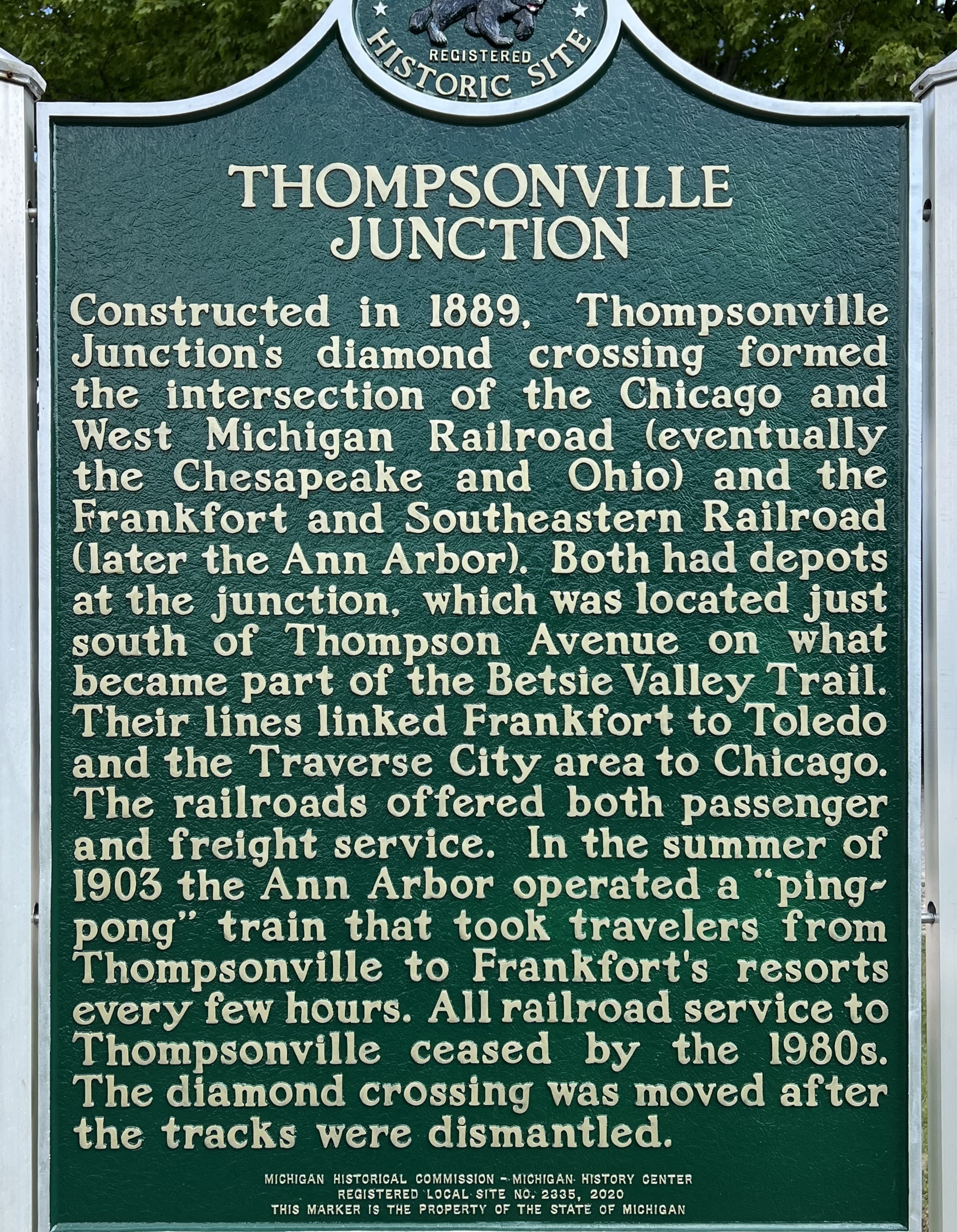 Thompsonville History Sign